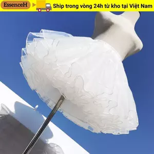 ESSENCEH Trắng Petticoat, Lông Tơ Gothic Không Xương Puffy Váy, Crinolinas Cosplay Phụ Kiện 4 Lớp Quần Áo Cosplay Đáy Váy Hỗ Trợ