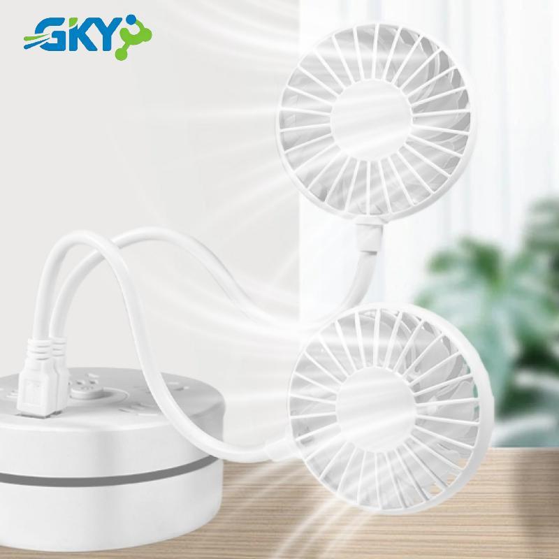 GKY 1 Cái Im Lặng Làm Mát Không Dây Mini Chơi Cắm Quạt Mùa Hè Dài USB Sạc Quạt Cầm Tay GKY