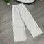 Sét bộ quần suông Da cá xám Tiêu trơn + phối áo CROPTOP trơn trắng-chang
