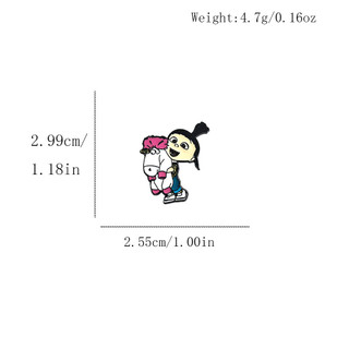 9 Cái / bộ Hoạt Hình Minions Mắt Lớn Kim Loại Dễ Thương Trâm Cài Huy Hiệu Màu Vàng Cho Quần Áo & Túi Phụ Kiện