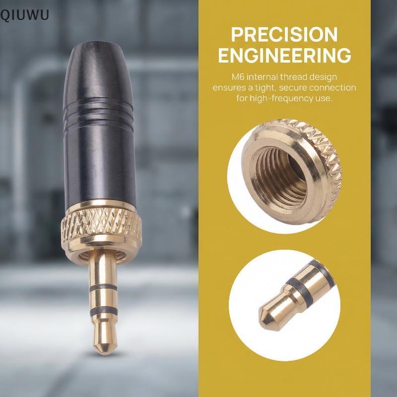QIUWU Bộ phận thay thế dây cắm âm thanh 3,5 mm đa năng M6 cho UWP-D21 UWP-D22 Qui cài đặt để truyền âm thanh.