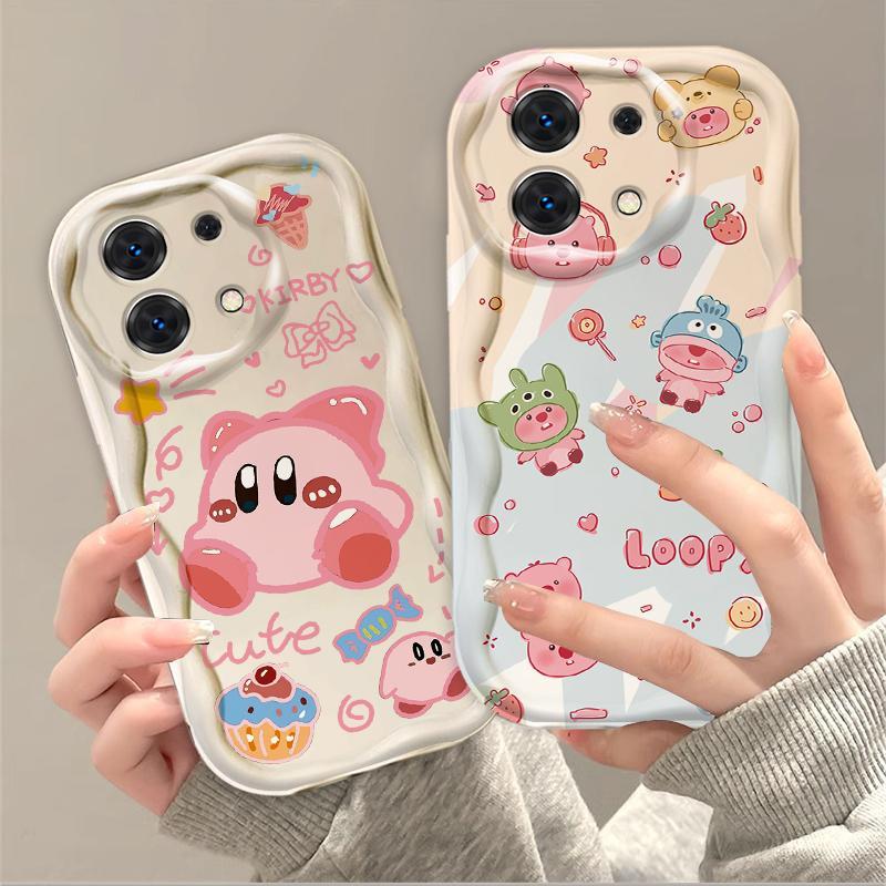 Thích hợp cho Redmi Note 13 Pro 4G 5G POCO M6 Pro 4G Kem 3D TPU mềm Loopy Kirby Vỏ điện thoại chống sốc