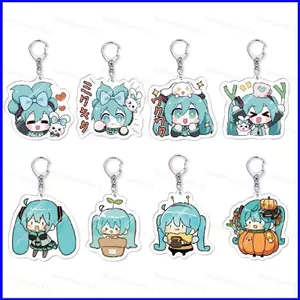 SQ3 Hatsune Miku Acrylic Móc Khóa Ba Lô Trang Trí Móc Khóa Anime Ngoại Vi Quà Tặng Cho Bạn Gái Bộ Sưu Tập QS3