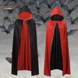 TRTR Trên Tay Có Mũ Trùm Đầu Áo Unisex Dài Áo Đỏ Halloween Trang Phục Áo Khoác VN