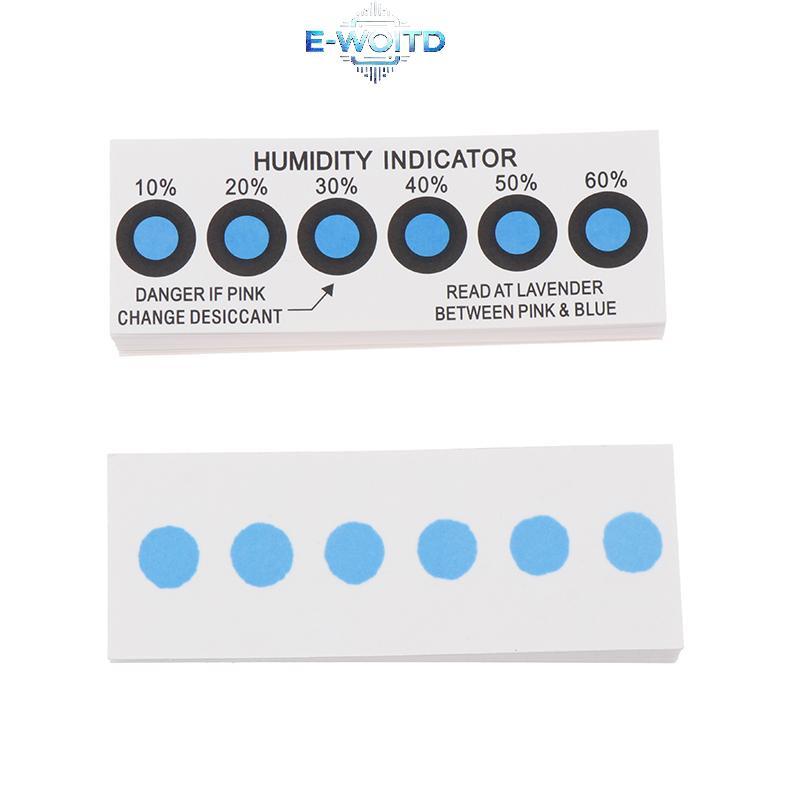 Thẻ chỉ báo độ ẩm E-WOITD để kiểm tra độ ẩm trong hộp kín10% -60% Thẻ giấy kiểm tra màu xanh lá cây Thẻ độ ẩm sáu điểm E-WOITD