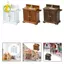 Nhà Búp Bê Tủ Phòng Tắm Bồn Rửa Đồ Nội Thất Thu Nhỏ Mô Hình Giả Vờ Chơi Đồ Chơi Chất Liệu Gỗ Mô Phỏng Trang Trí Thích Hợp Cho Quà Tặng Gia Đình