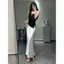 Hot Girl Black Tube Top Eo Cao Ôm Hơn Nhìn Mùa Hè Áo Vest Đẹp
