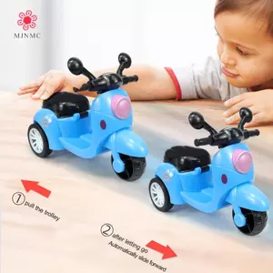 MJnmc Kéo Ba Xe Máy Quán Tính Thu Nhỏ Xe Máy Mô Hình Tương Tác Đồ Chơi Hoạt Hình Xe Mô Hình Trẻ Em Đồ Chơi Giáo Dục Mới