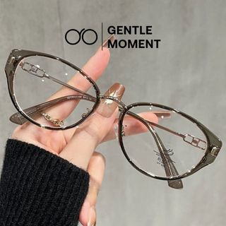 [KOL Live] Gọng kính mắt mèo nữ GENTLE MOMENT gọng kim loại chống ánh sáng xanh chống tia UV kính đổi màu GMK239