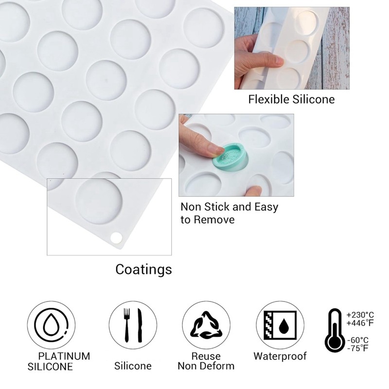 Dành cho Bộ khuôn con dấu sáp, Thảm silicon, 100 chiếc Keo hai mặt cho miếng dán con dấu sáp cho tem