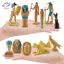 HFTOY 12x Nhân vật Ai Cập cổ đại Mới lạ Mô phỏng cao Tượng nhỏ Đồ chơi giáo dục sớm Hộp đựng xác ướp Thoth Chữ tượng hình ~