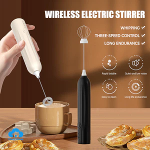 Máy tạo bọt sữa điện không dây, máy tạo bọt sữa cầm tay mini dùng trong làm bánh tại nhà.