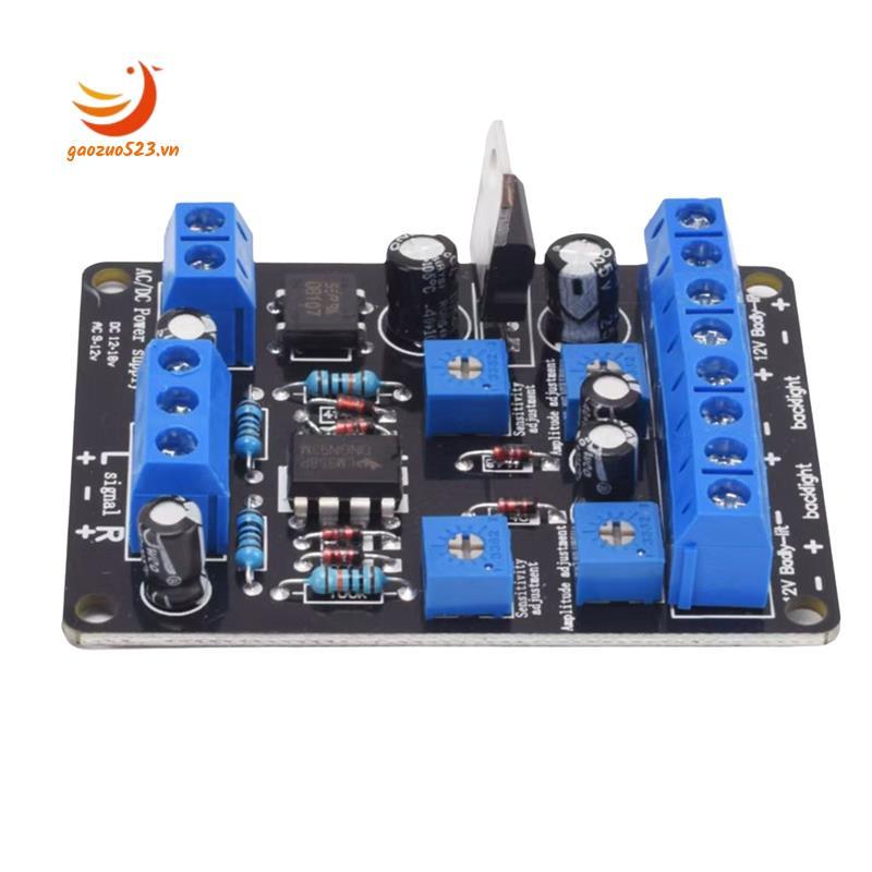 [gaozuo523.vn] Bảng đo âm thanh mức VU DC12-18V Bảng mô-đun bảng điều khiển đồng hồ đo mức âm thanh