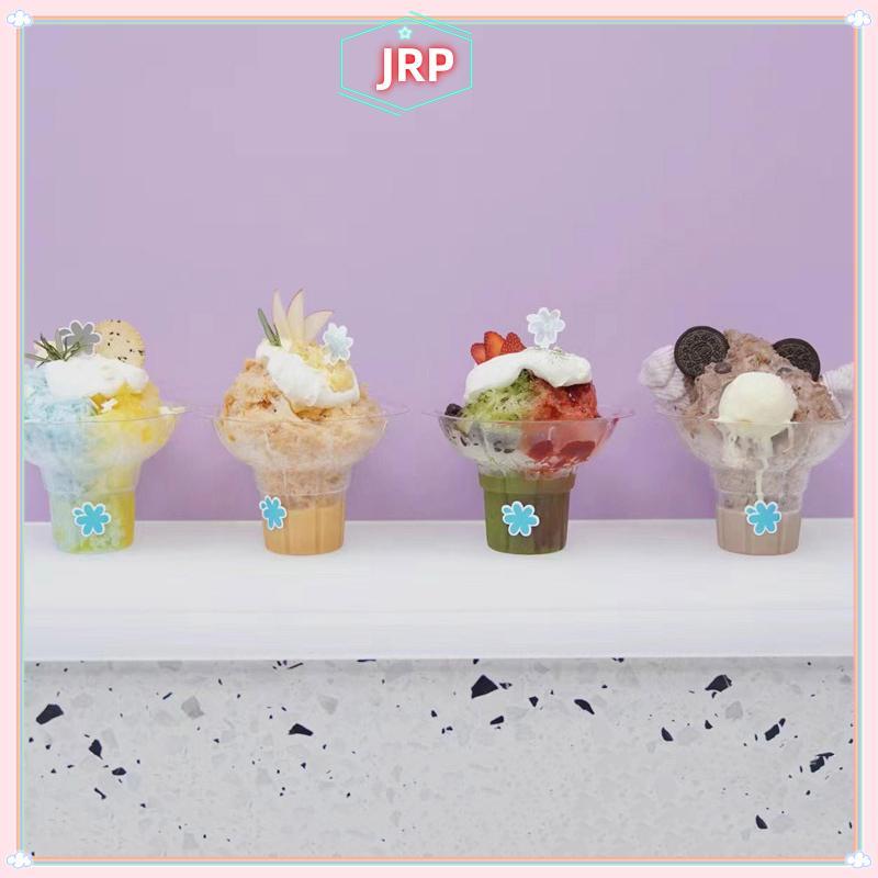 JRP 50 Chiếc Cốc Nón Tuyết Dùng Một Lần Bát Hình Hoa Cho Icy Treats Thực Phẩm Đứng Lễ Hội Tiếp Liệu JRP