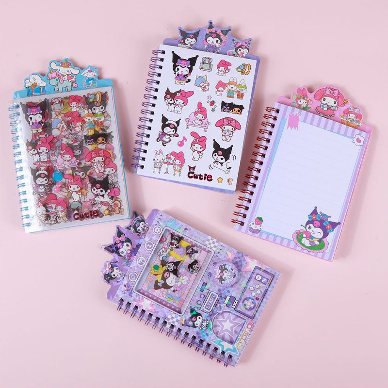 Sổ tay dán sticker,A6,vui nhộn khi lắc,Thiết Kế Đáng Yêu,sổ tay dễ thương giúp giảm căng thẳng