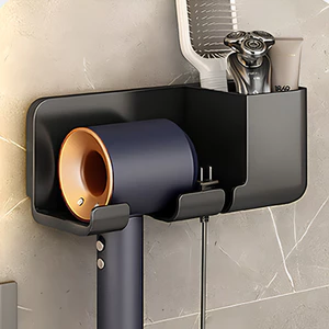 Giá Đỡ Máy Sấy Tóc Treo Tường, Kệ Đựng Đồ Phòng Tắm Không Khoan Gọn Đẹp Chắc Chắn
