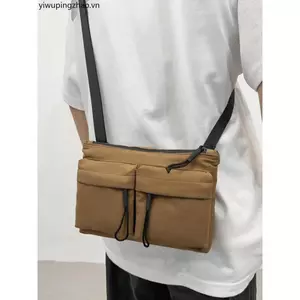 Phong Cách Nhật Bản Siêu Nóng Nhẹ Túi Đeo Vai 2024 Nam Nữ Dụng Cụ Túi Messenger Kết Cấu Túi Vuông Nhỏ Túi Thường Ngày