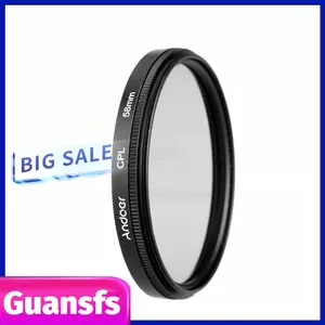 Guansfs Bộ lọc kính phân cực tròn CPL mỏng kỹ thuật số 58mm cho ống kính máy ảnh Canon Nikon DSLR