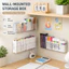 Hộp đựng bút đánh dấu AFTEROF, Hộp đựng bút Acrylic dung tích lớn, Keo dán đa chức năng 3 ngăn Tủ trưng bày treo tường Hộp đựng đồ gia dụng