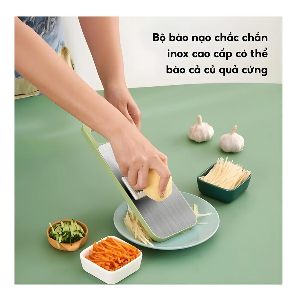 Dụng Cụ Bào Nạo Rau Củ Quả Đa Năng 5 LƯỠI DAO HoangNamliving Đồ Bào Rau Củ Thái Lát Bào Sợi