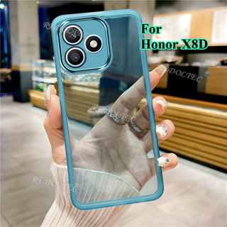 Honor X8D Mới Màu Nguyên Chất Mỏng Trong Suốt Vỏ HonorX8D Mềm Chống Sốc Trong Suốt Vỏ Điện Thoại Có Ống Kính Bảo Vệ Camera