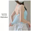 Milyfashion Nhiều Màu Ren Rỗng Sling Có Miếng Lót Ngực Mùa Hè Phong Cách Mới Ngọt Cay Gợi Cảm Bên Ngoài Mặc Không Tay Ngắn Top BEGY
