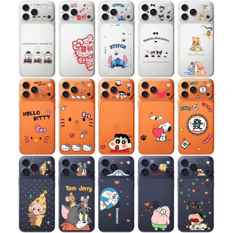 Miếng Dán Ống Kính Phim Cho iPhone 17 Pro max Bảo Vệ Màn Hình Máy Ảnh Lấp Lánh Hoạt Hình Trong Suốt Điện Thoại Di Động Mặt Sau Miếng Dán Cho 17Pro 17Promax Phụ Kiện Trang Trí