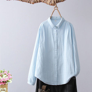 Áo sơ mi nữ chất liệu sợi cotton 100%, cổ mềm mại, đa năng cho bé gái
