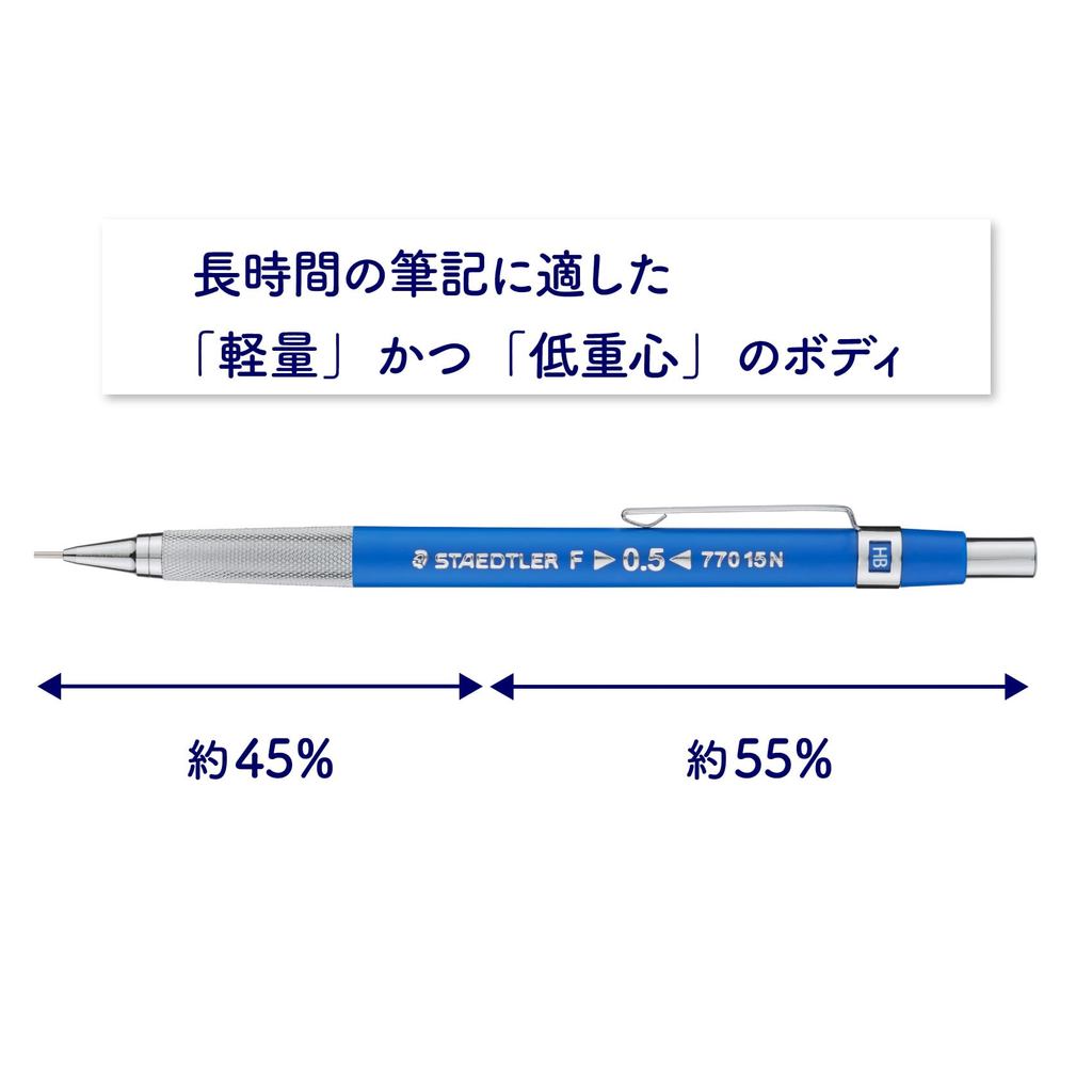 STAEDTLER 770 But Chi Co Khi/Grip Kim Loai Caro/Ong 4mm/0.3 0.5 0.7 0.9mm/4 Kich Co/Duc