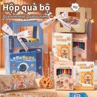 Set quà Capybara đáng yêu đồ dùng học đầy đủ phụ kiện Siêu dễ thương quà sinh nhật 1/6 tốt nghiệp
