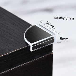 Bịt góc bàn, bọc cạnh bàn kính, cạnh tủ vuông bằng silicon an toàn cho bé -PST99