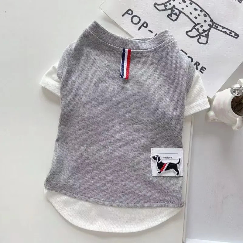 Quần Áo Cho Chó Mùa Xuân Mùa Hè Nhỏ Thú Cưng Áo Thun Thoáng Khí Quần Áo Thú Cưng Mỏng