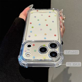 Ốp điện thoại trong suốt chống sốc điểm sóng màu cho iPhone 17Promax 17Pro 16 15 14 13 12 11 Pro Max 14Plus Vỏ silicon mềm siêu mỏng dành cho nữ