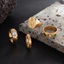 Bộ Nhẫn Nam Baroque Vintage - Đính Kim Cương Mở Có Thể Điều Chỉnh - Hợp Kim Kẽm Mạ Điện 2Tone - Nhẹ 23,7g Khắc Retro