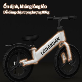 Trẻ em Cân Bằng Xe Đạp Khung Thép Carbon 360 Quay Tay Lái Ghế Có Thể Điều Chỉnh Bánh Xe Xốp