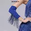 Tay áo nữ dành cho khiêu vũ Latin với viền kim cương giả và thiết kế flash