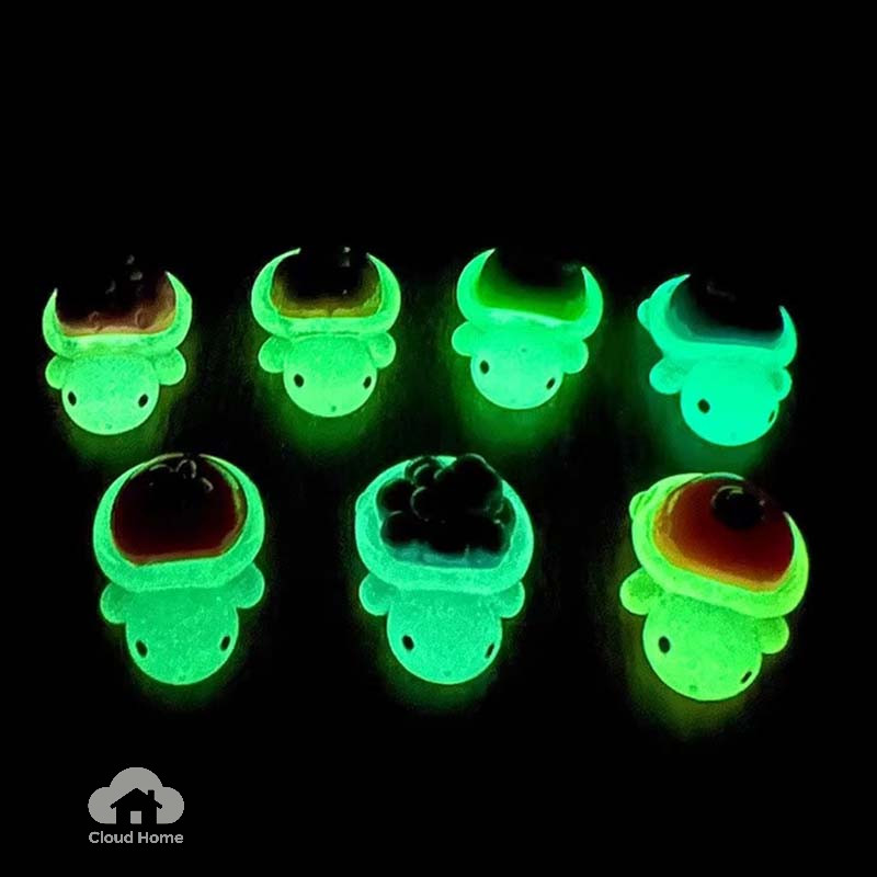 Đồ trang trí mini hình rùa nhỏ nhiều màu sắc hoạt hình, có đèn LED, dùng để bàn.