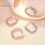 Bông tai hình học zirconia cao cấp, thiết kế đơn giản thời trang dành cho nữ