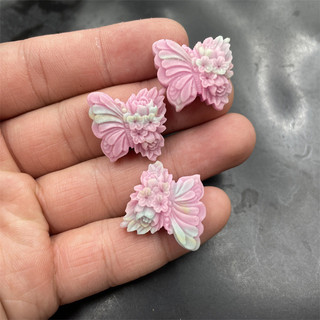 Tối ưu hóa Hoa Đào Ngọc Bướm Rời Hạt Hoa Hạt Vòng Tay diy Phụ Kiện