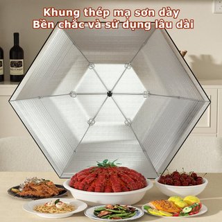 Có Thể Gập Lại Vỏ Thực Phẩm Lưới Nhiệt Giữ Nhiệt Dây Rút Khung Thép Bảo Quản Nhà Bếp
