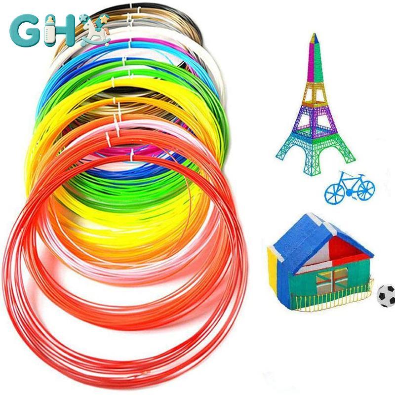 Dây tóc bút 3D GHX 12 màu 1.75Mm 3m mỗi màu Vật liệu in 3D VN