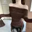 Nhíp Hot Girls - Áo thun tay mỏng ruffles gợi cảm, lưới chống nắng