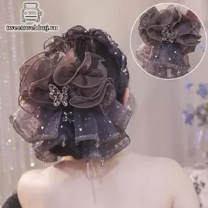 Nhíp Pháp thanh lịch với kim cương giả hình bướm - Phong cách Hàn Quốc dành cho lưới đuôi ngựa