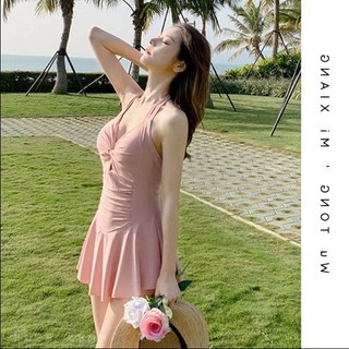 Phong Cách Mới Một Mảnh Đồ Bơi Nữ Váy Bảo Thủ Lưng Sinh Viên Hot Spring Swim