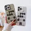 Ốp Lưng Tương Thích Cho iPhone 17 Air 16 15 14 13 12 11 Pro X XR XS Max SE 2020 6 6S 7 8 Plus Mạ Acrylic IMD Case Họa Tiết Chữ CYIM376