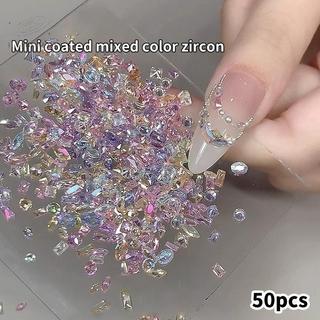[hatheaven] 50 Cái/lốc 3mm Đá Quý Nhiều Màu Trang Trí Móng Tay, Pha Lê Bling Mini, Phụ Kiện Làm Móng Đẹp