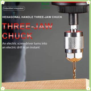 Bộ chuyển đổi Chuck khoan NOOKSTORY, Tay cầm lục giác 1 / 4 Inch Thay đổi nhanh Chuck, Tự săn chắc 1,5-6,5mm Chuôi lục giác 3 chân Chuck Chế biến gỗ