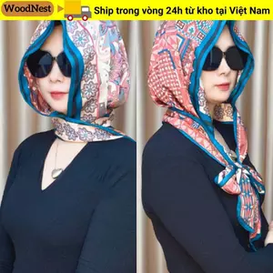 Turban Hồi giáo GỖ NHẤT, Mũ Baotou mềm chống nắng, Khăn trùm đầu bằng lụa mô phỏng mùa hè dành cho nữ