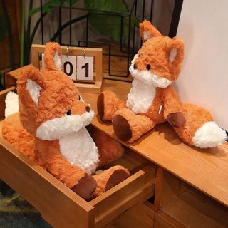 【BabyJoy】Gấu bông cáo cam lông xù dễ thương,lông cừu mềm mượt,Bông PP an toàn,Không dễ rụng lông