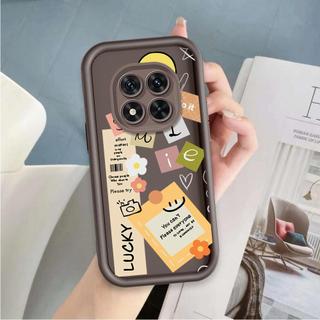 Ốp Lưng Cho Redmi Note 14 Pro 5G Phim Hoạt Hình Silicon Mềm Vỏ Điện Thoại TPU Nhãn Nụ Cười Hoa Thiên Thần Mắt Mặt Sau Chống Sốc